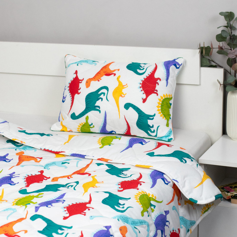 Подушка SELENA 'ДИНО', 40x60 см, со съемным стеганым чехлом на молнии и с внутренней подушкой